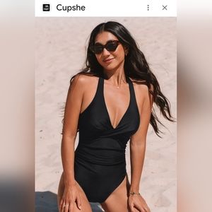 CUPSHE black One-Piece Swimsuit New with tags Size small